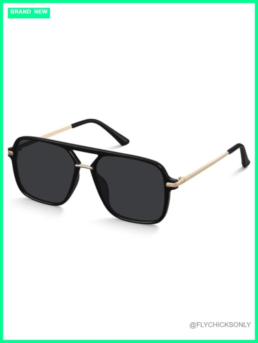 Square Aviator Polarized Sunglasses UV Protection